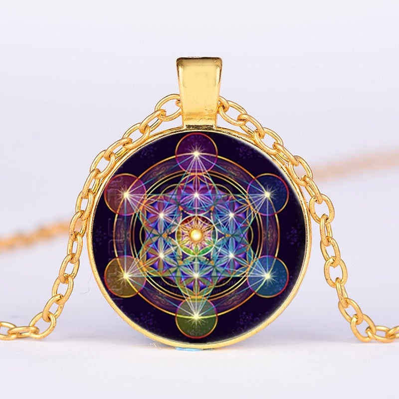 Collier à géométrie sacrée en Cube de métatron   | spiritualité