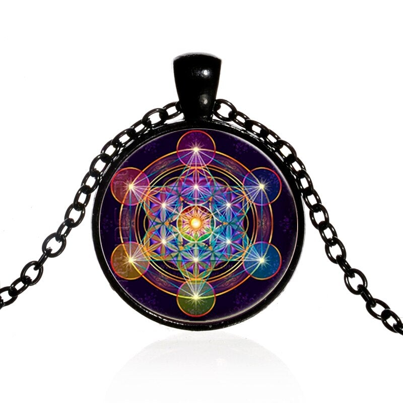 Collier à géométrie sacrée en Cube de métatron   | spiritualité