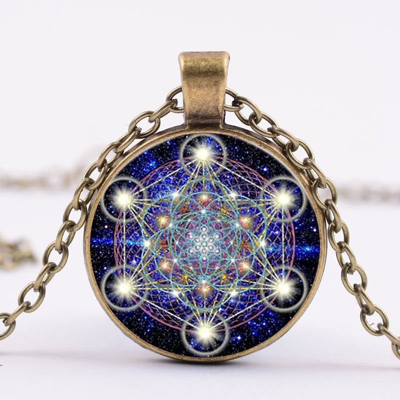 Collier à géométrie sacrée en Cube de métatron   | spiritualité