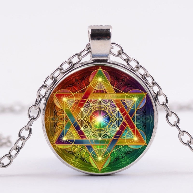 Collier à géométrie sacrée en Cube de métatron   | spiritualité
