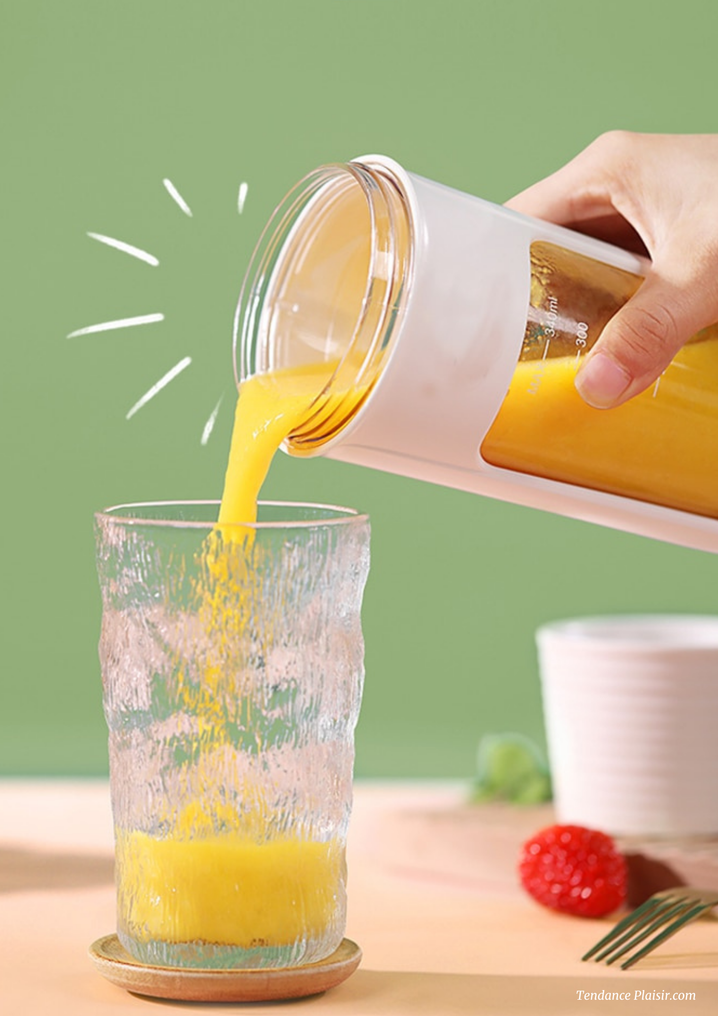 Mini Blender portatif - Smoothies - Jus de fruit -  Préparation Protéiné -