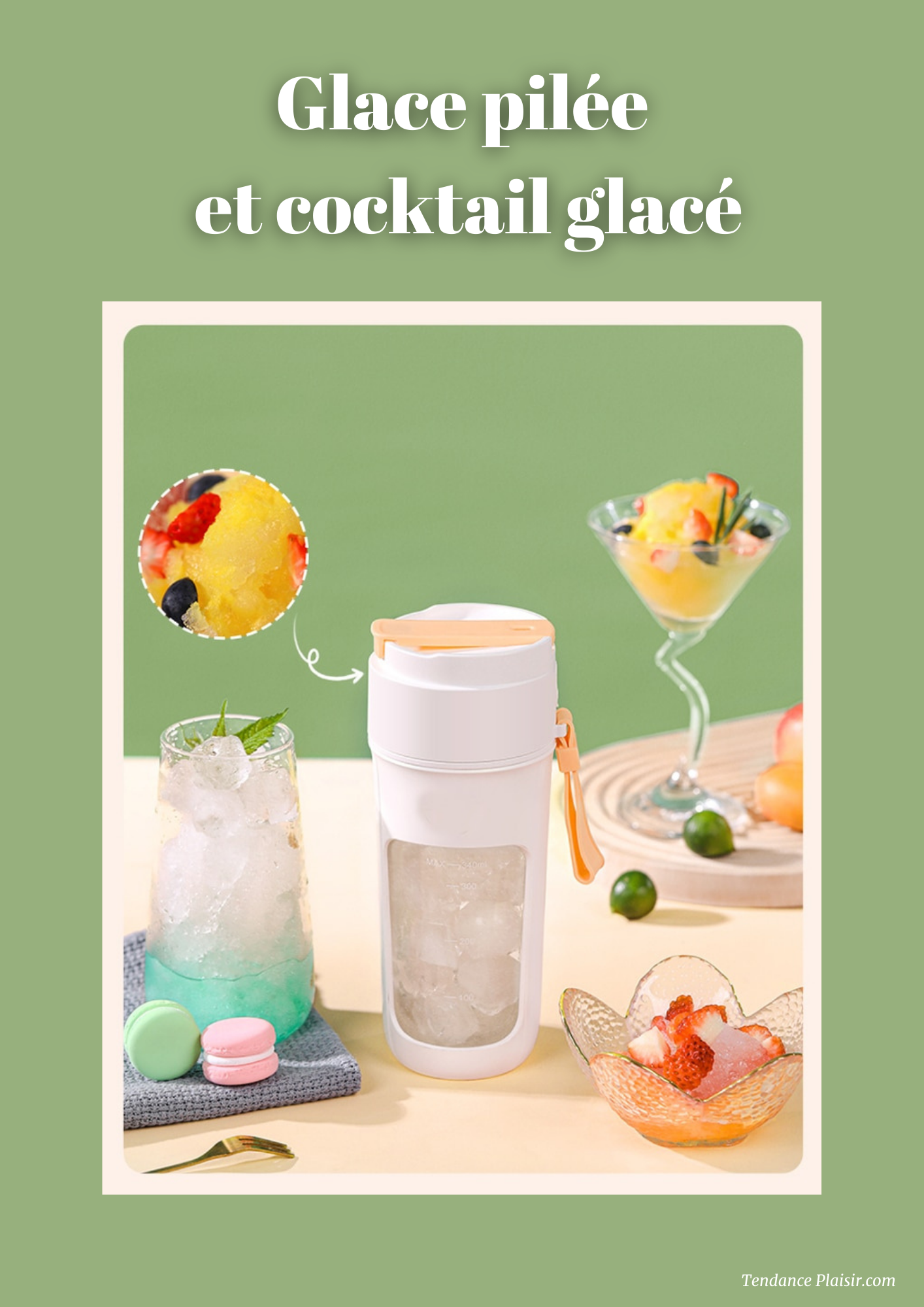 Mini Blender portatif - Smoothies - Jus de fruit -  Préparation Protéiné -