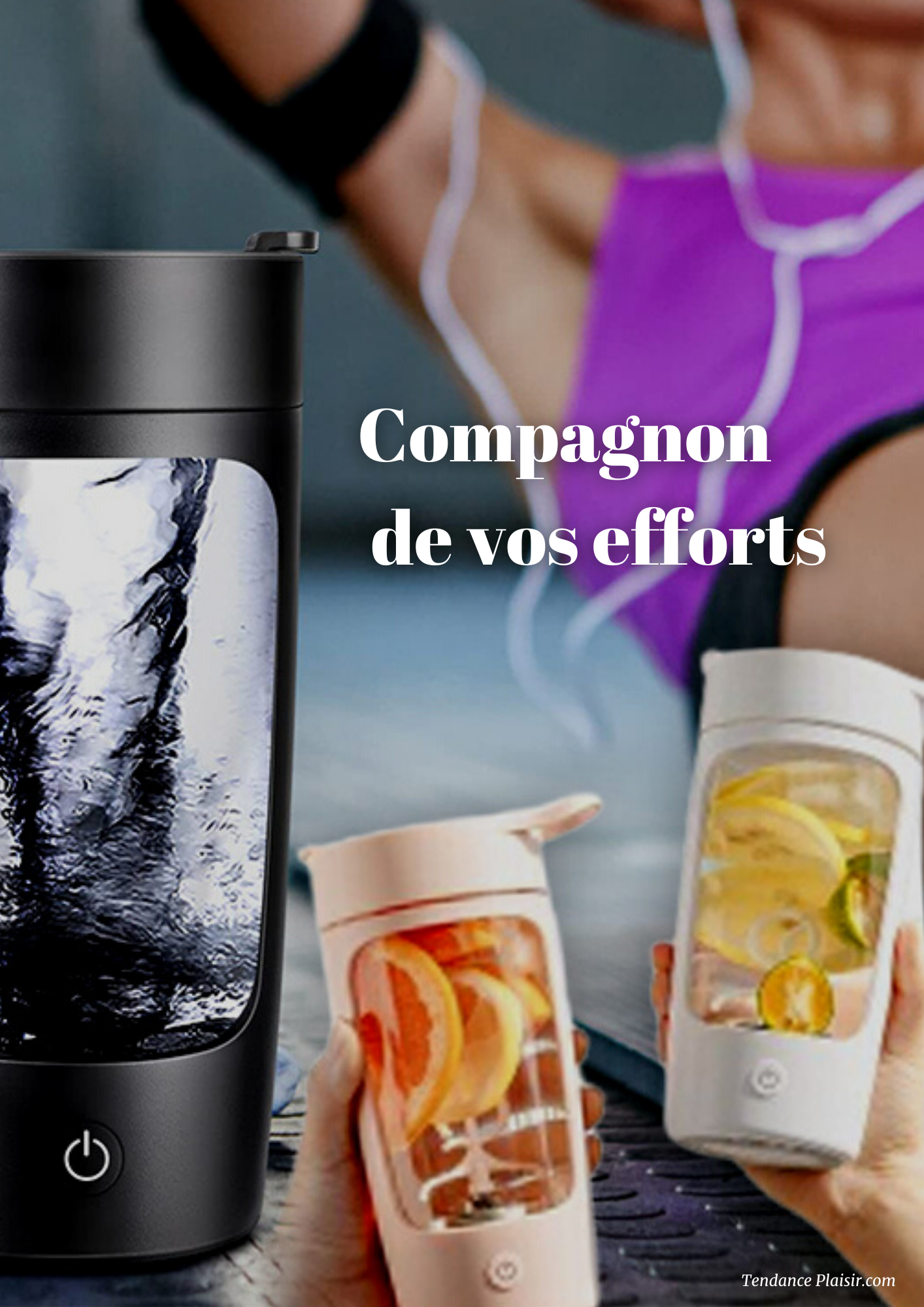 Mini Blender portatif - Smoothies - Jus de fruit -  Préparation Protéiné -