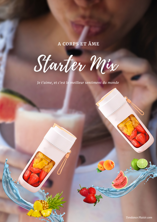 Mini Blender portatif - Smoothies - Jus de fruit -  Préparation Protéiné -