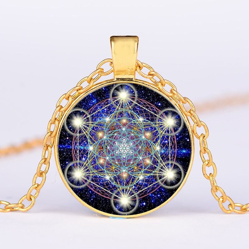 Collier à géométrie sacrée en Cube de métatron   | spiritualité