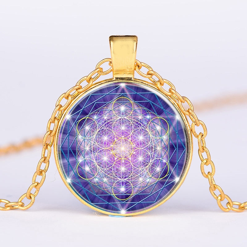 Collier à géométrie sacrée en Cube de métatron   | spiritualité