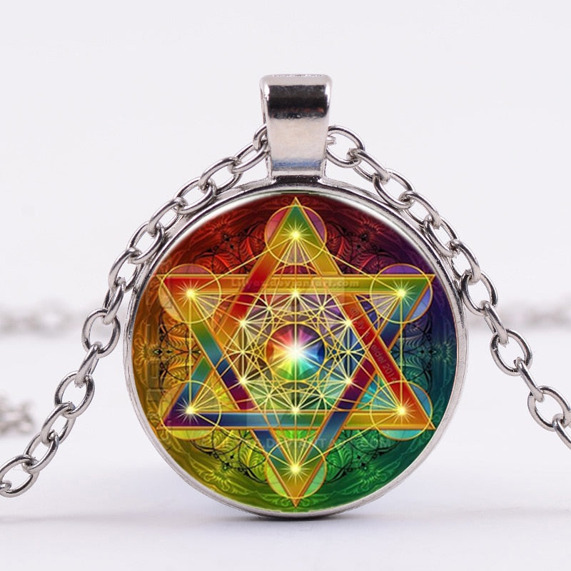 Collier à géométrie sacrée en Cube de métatron   | spiritualité