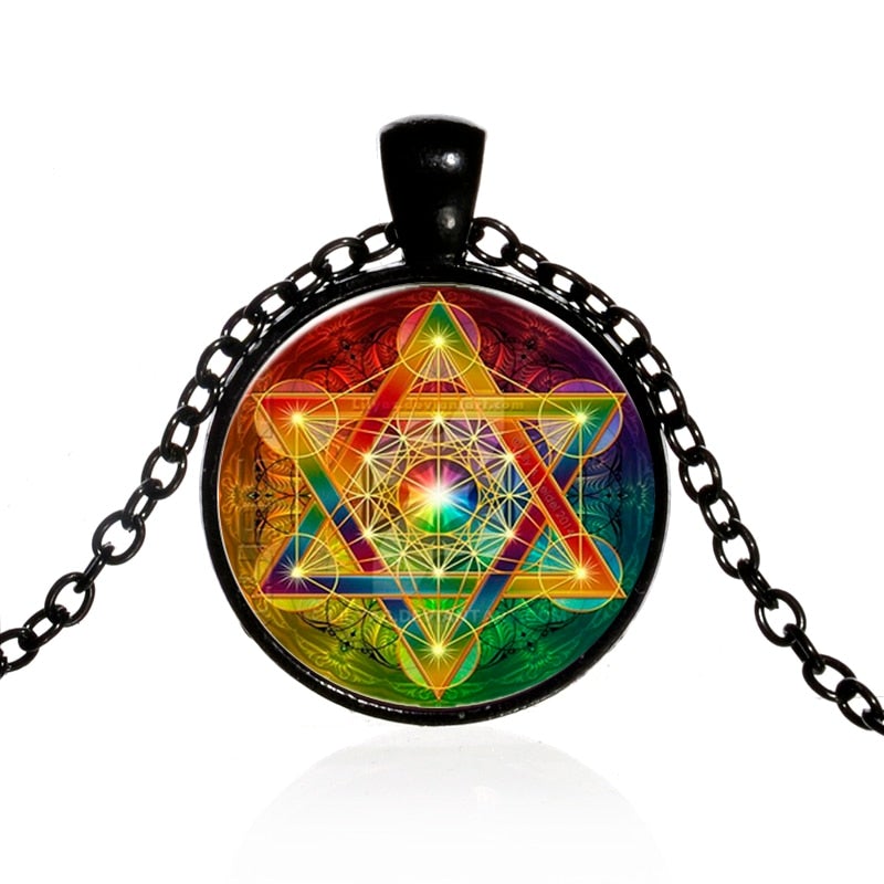 Collier à géométrie sacrée en Cube de métatron   | spiritualité