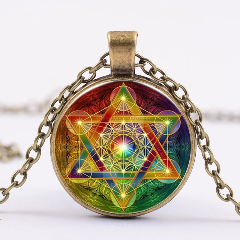 Collier à géométrie sacrée en Cube de métatron   | spiritualité