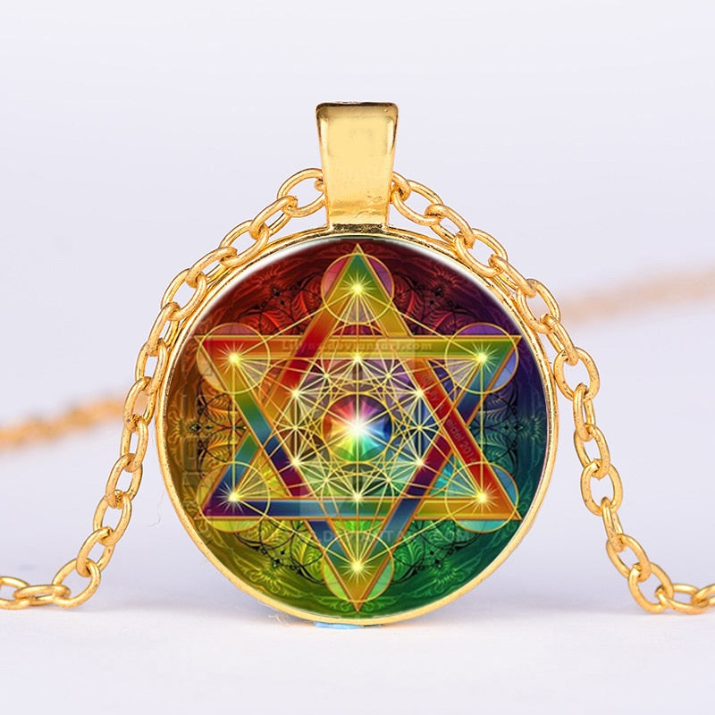 Collier à géométrie sacrée en Cube de métatron   | spiritualité