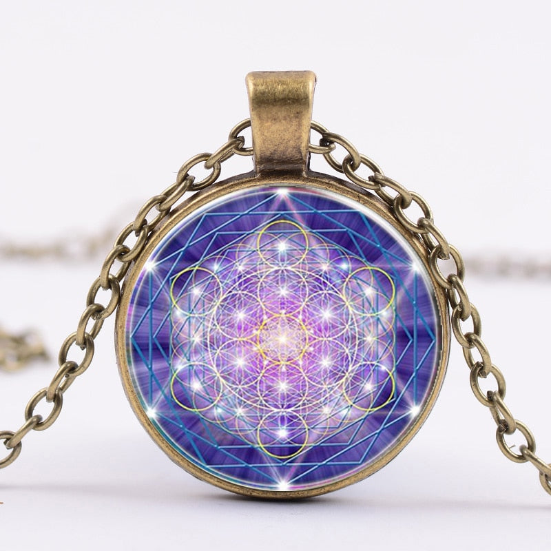 Collier à géométrie sacrée en Cube de métatron   | spiritualité