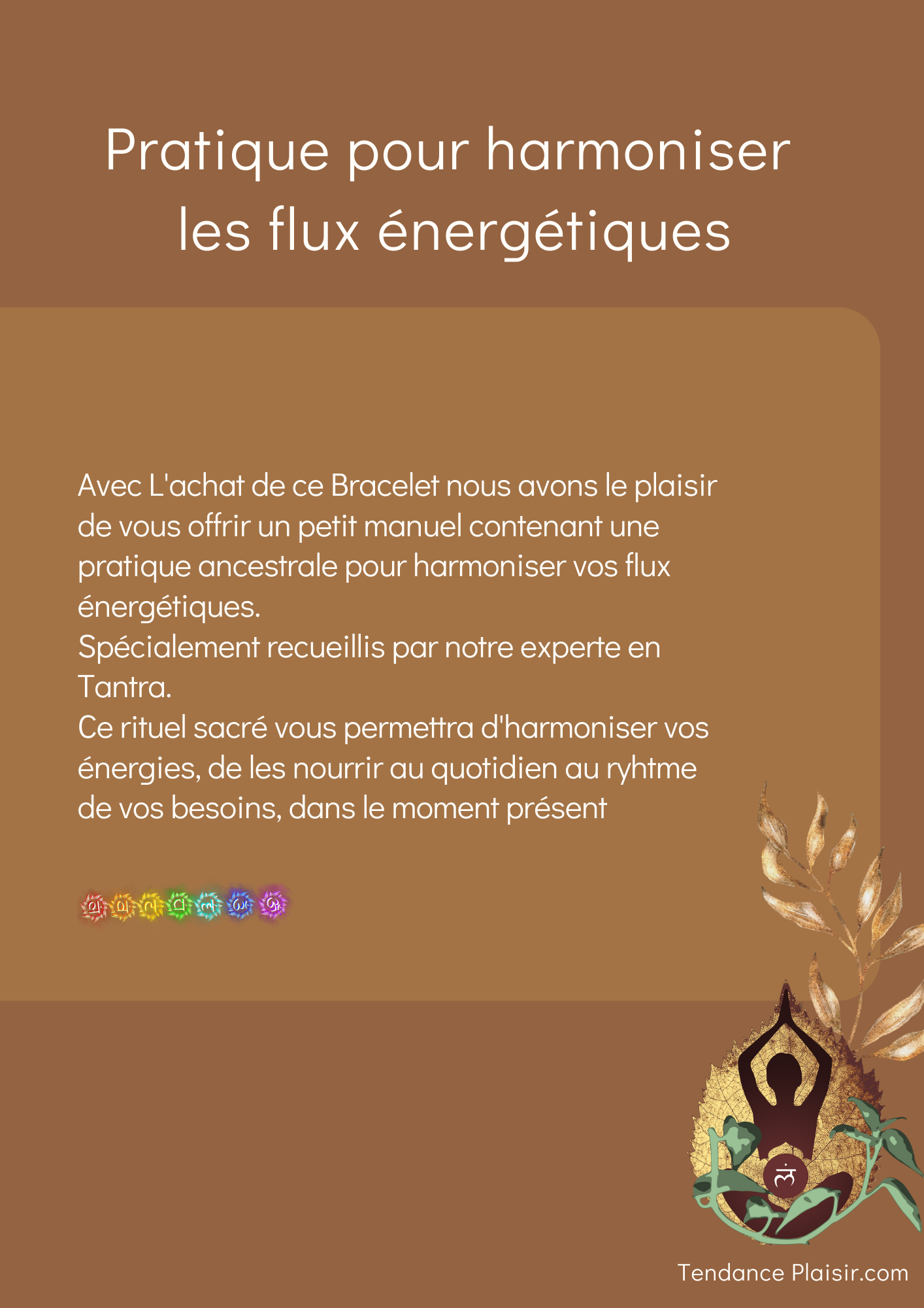 "NaturalMeditation"  - Le Bracelet aux 7 Chakras